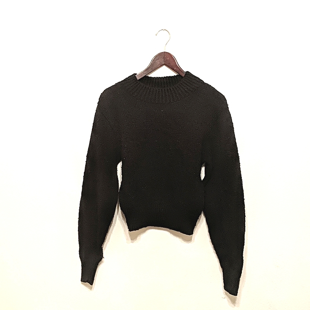 Black crop top sweater